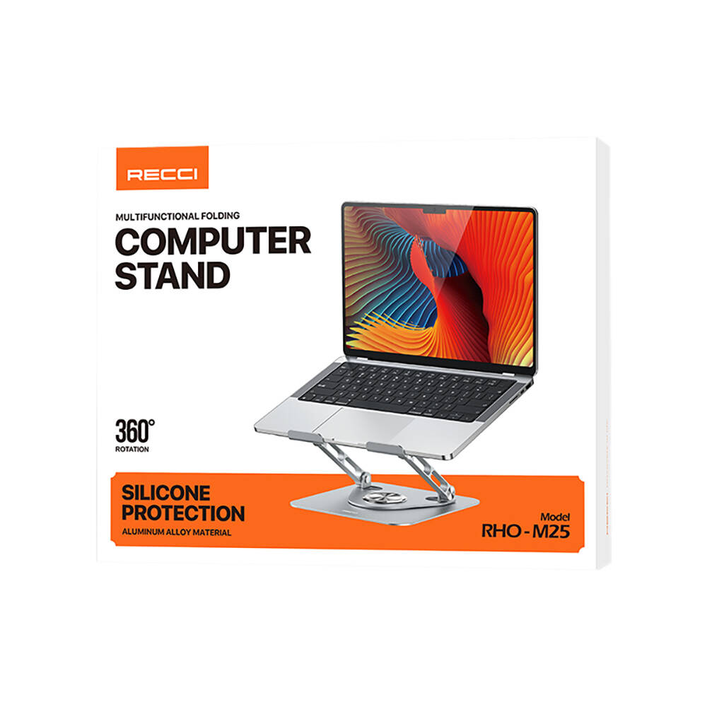 Recci RHO-M25 360 Derece Dönebilen Katlanabilir Laptop Standı - 11