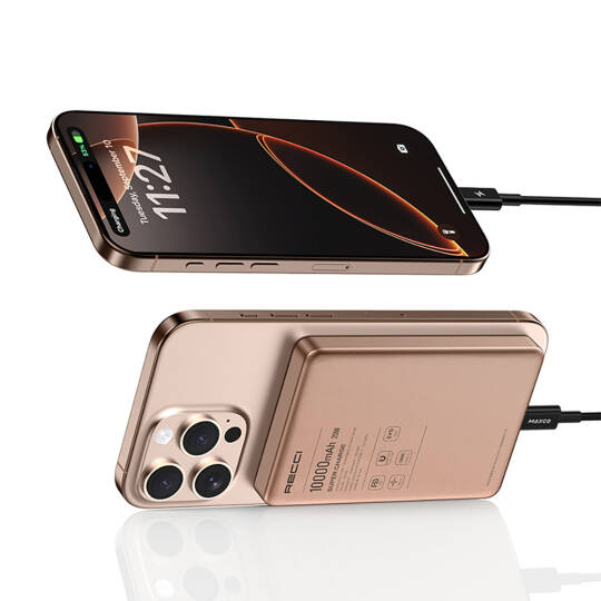 Recci RP35 PD 20W Led Göstergeli Hızlı Şarj Özellikli Wireless Powerbank 15W 10000mAh - 8