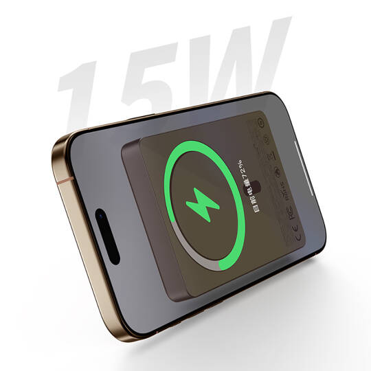 Recci RP35 PD 20W Led Göstergeli Hızlı Şarj Özellikli Wireless Powerbank 15W 10000mAh - 15