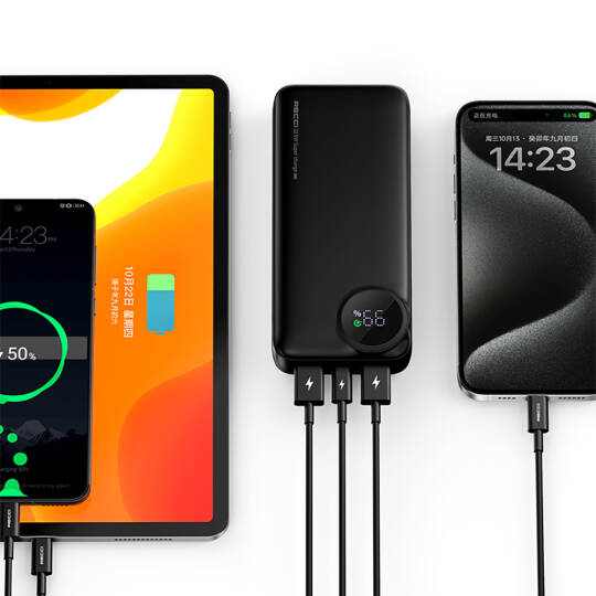 Recci RPB-P48 PD 20W Dijital LED Göstergeli Hızlı Şarj Özellikli Taşınabilir Powerbank 22.5W 10000mAh - 11
