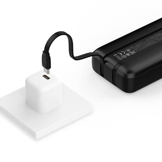 Recci RPB-P67 PD 20W Dijital LED Göstergeli Hızlı Şarj Özellikli Type-C ve Lightning Kablolu Powerbank 22.5W 10000mAh - 7