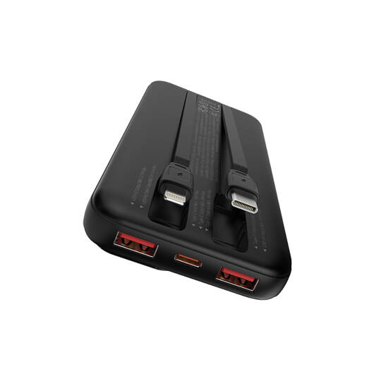Recci RPB-P68 PD 20W Dijital LED Göstergeli Hızlı Şarj Özellikli Type-C ve Lightning Kablolu Powerbank 22.5W 20000mAh - 2