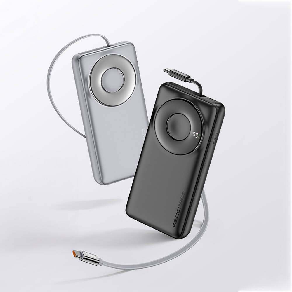 Recci RPB-P72 Hızlı Şarj Özellikli Type-C Kablolu Powerbank 65W 20.000mAh - 5
