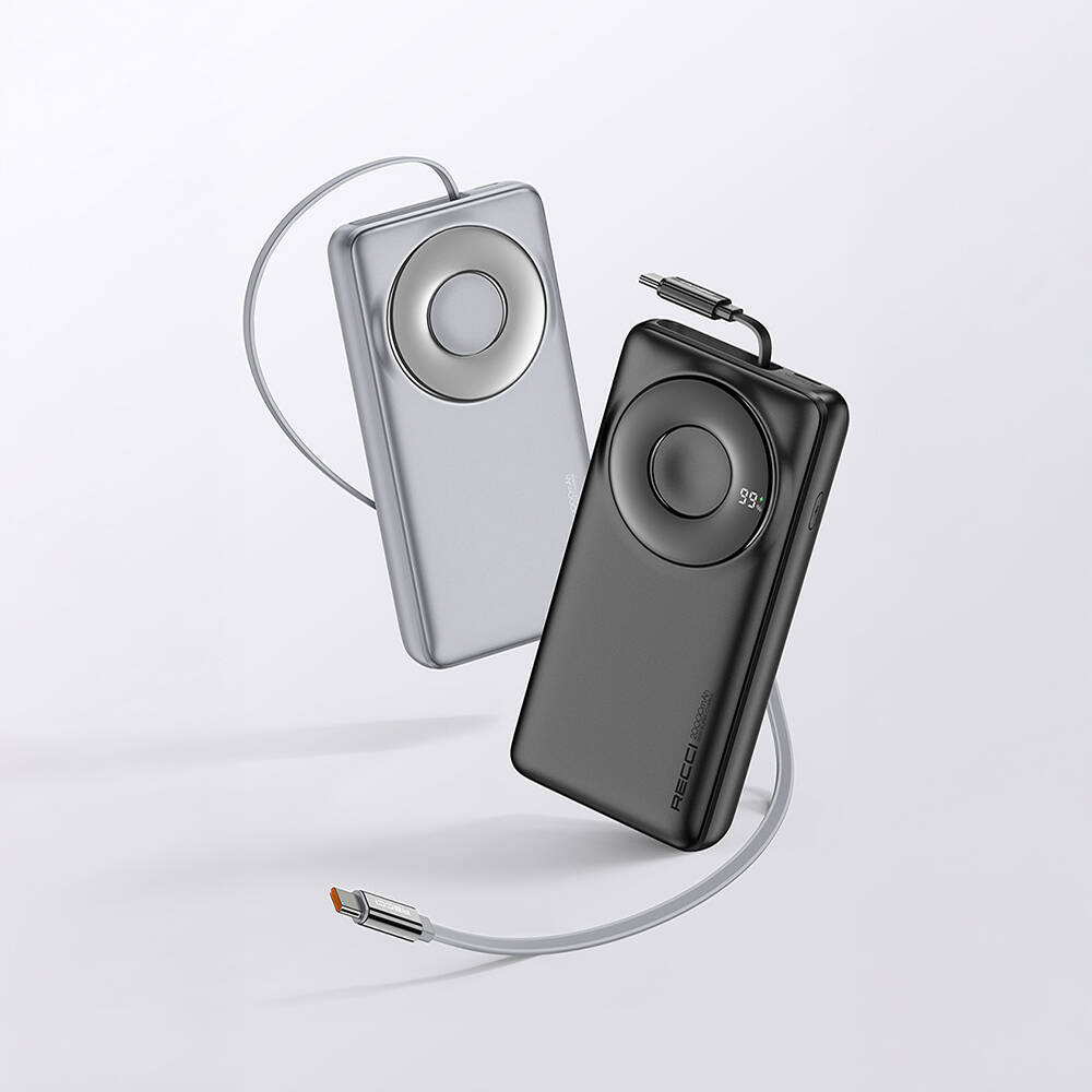 Recci RPB-P72 Hızlı Şarj Özellikli Type-C Kablolu Powerbank 65W 20.000mAh - 9