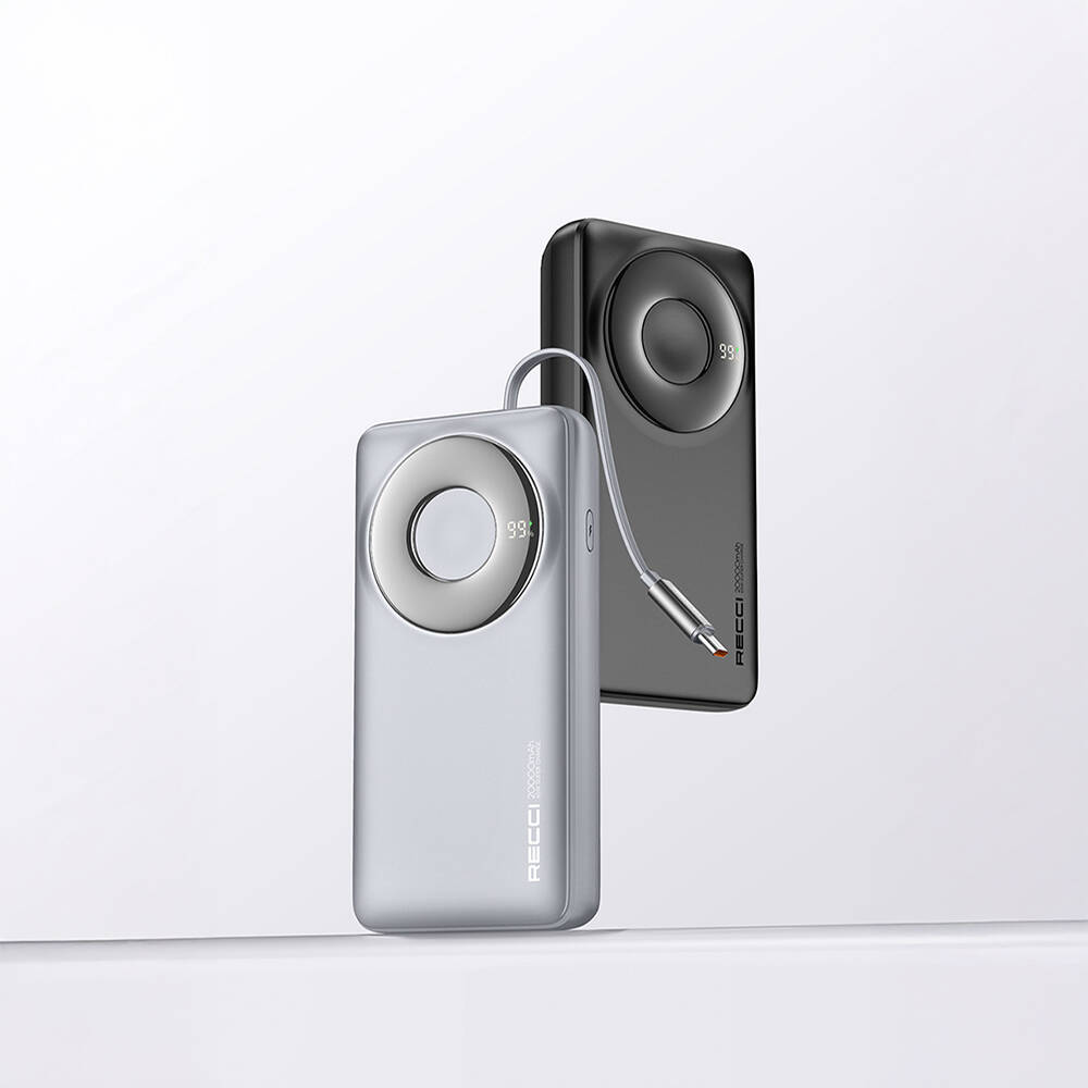 Recci RPB-P72 Hızlı Şarj Özellikli Type-C Kablolu Powerbank 65W 20.000mAh - 13