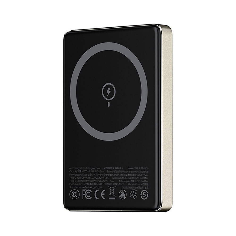 Recci RPB-W26 Armor Serisi Ultra İnce PD 20W Hızlı Şarj Özellikli Wireless Powerbank 15W 10000mAh - 4