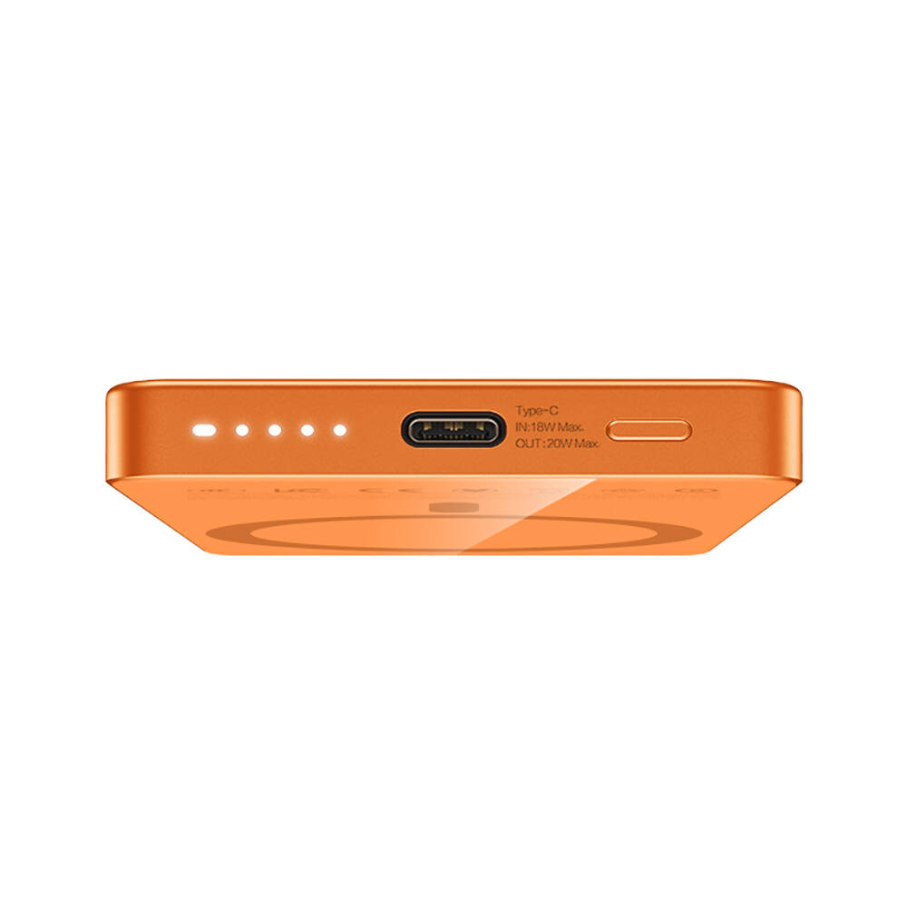 Recci RPB-W35 Ultra İnce PD 20W Hızlı Şarj Özellikli Wireless Powerbank 15W 5000mAh - 11