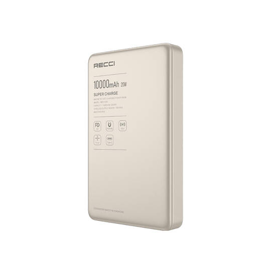 Recci RPB-W36 Ultra İnce PD 20W Hızlı Şarj Özellikli Wireless Powerbank 15W 10000mAh - 5
