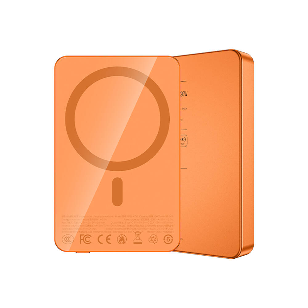 Recci RPB-W36 Ultra İnce PD 20W Hızlı Şarj Özellikli Wireless Powerbank 15W 10000mAh - 13
