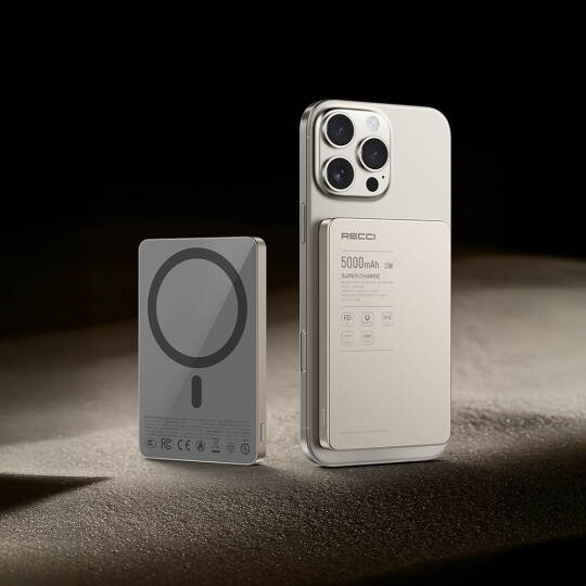 Recci RPB-W36 Ultra İnce PD 20W Hızlı Şarj Özellikli Wireless Powerbank 15W 10000mAh - 18