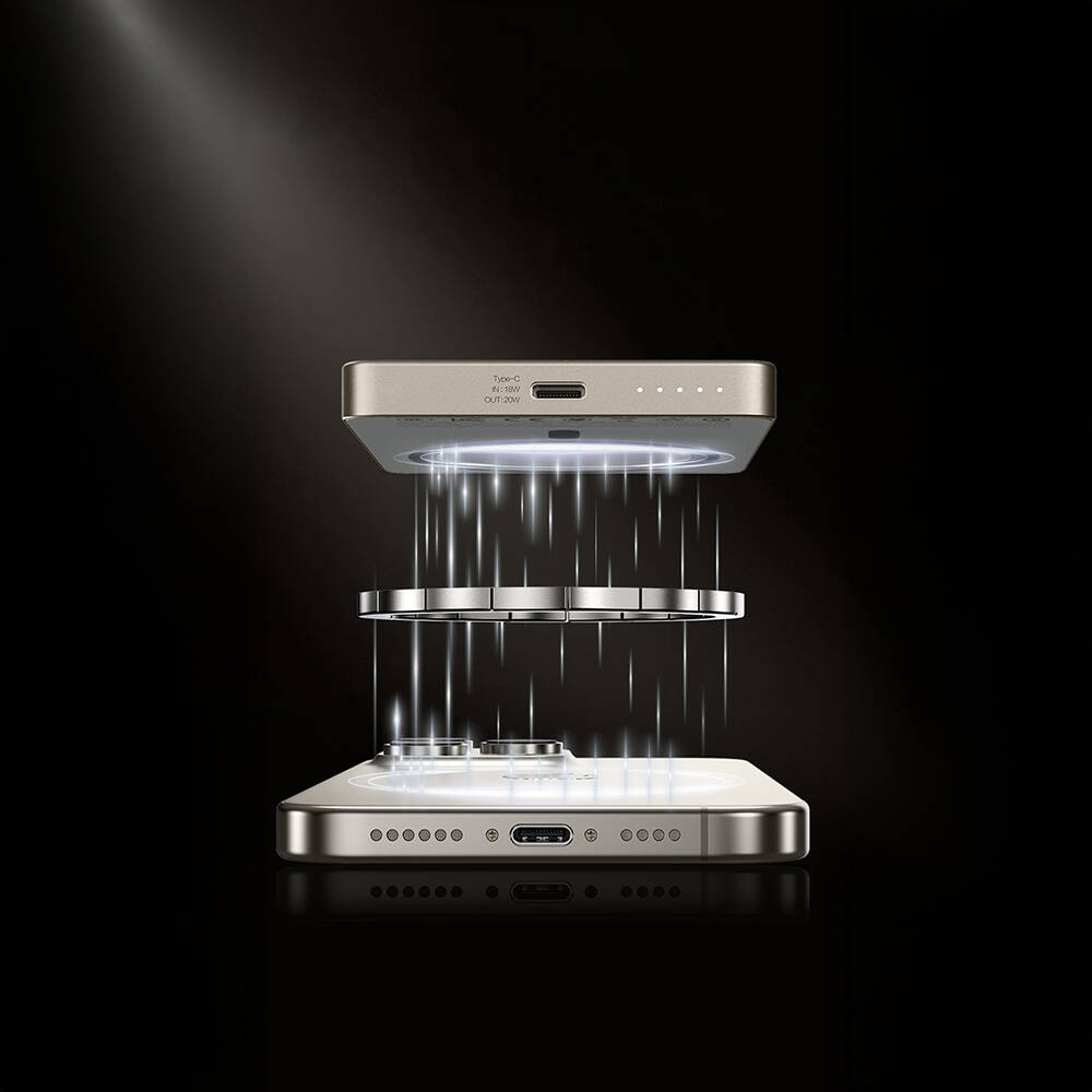 Recci RPB-W36 Ultra İnce PD 20W Hızlı Şarj Özellikli Wireless Powerbank 15W 10000mAh - 19