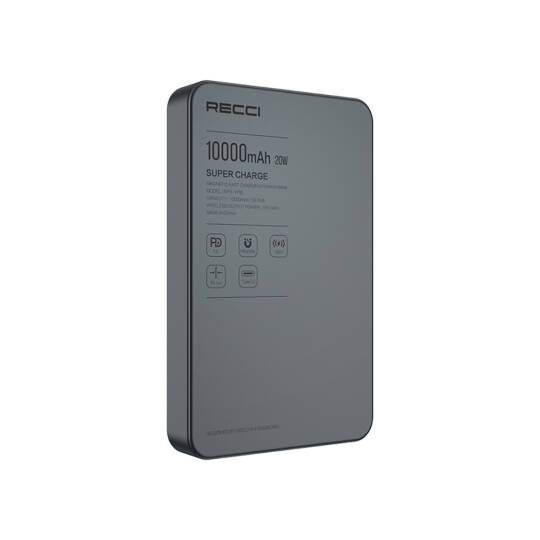 Recci RPB-W36 Ultra İnce PD 20W Hızlı Şarj Özellikli Wireless Powerbank 15W 10000mAh - 4