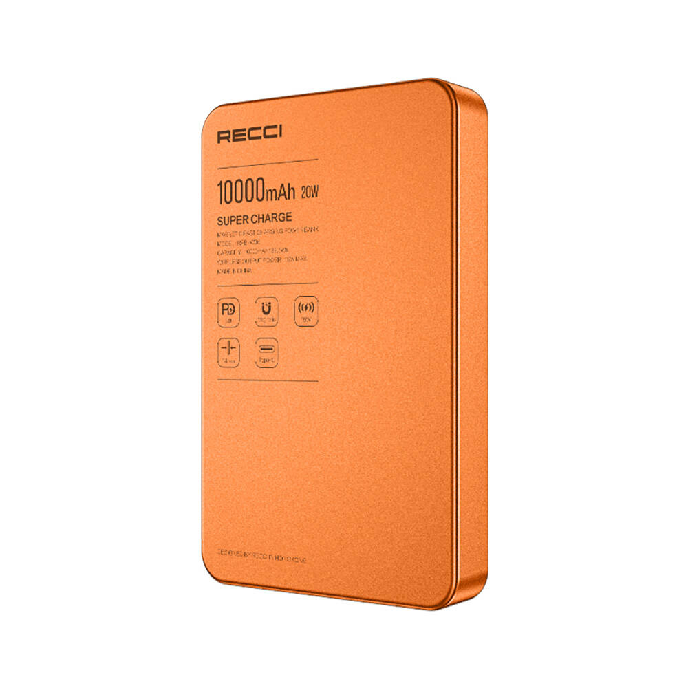 Recci RPB-W36 Ultra İnce PD 20W Hızlı Şarj Özellikli Wireless Powerbank 15W 10000mAh - 2