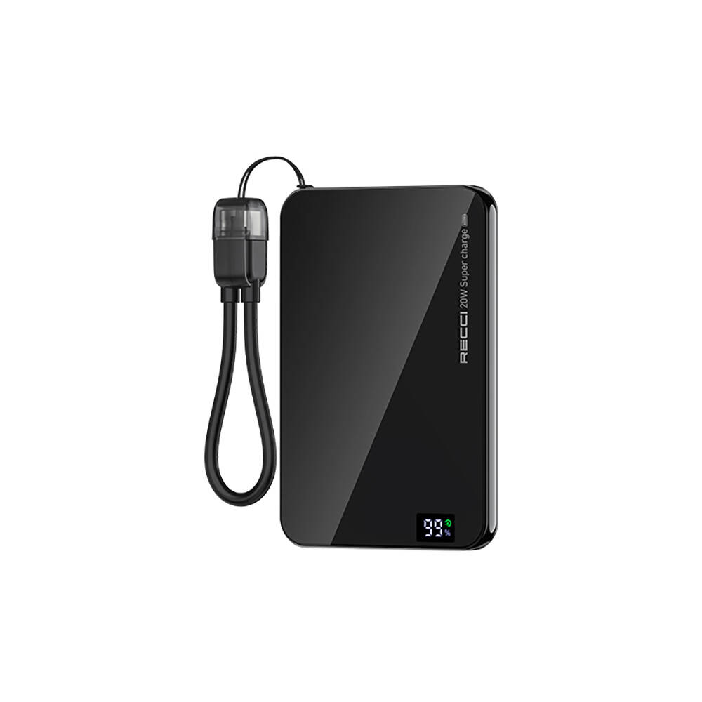 Recci RPB-W41 PD 20W Ultra İnce Hızlı Şarj Özellikli Type-C Kablolu Powerbank 15W 5000mAh - 3