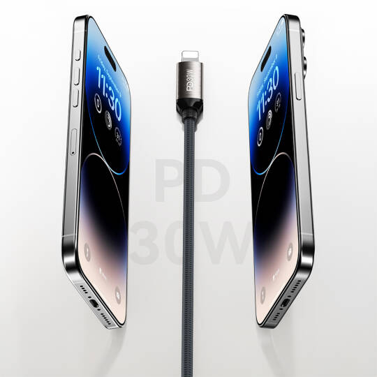 Recci RS35CL Type-C to Lightning PD 30W Örgü Tasarımlı Hızlı Şarj Özellikli Data ve Şarj Kablosu 1M - 6