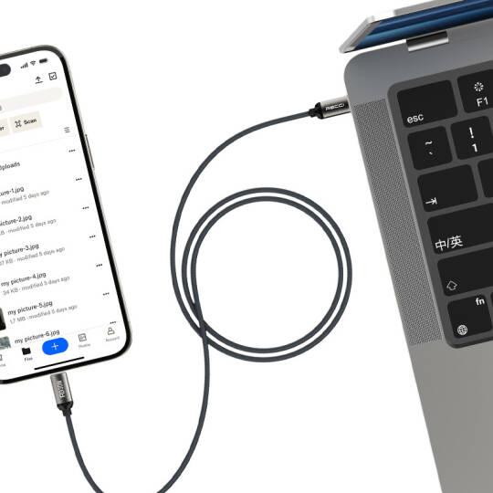 Recci RS35CL Type-C to Lightning PD 30W Örgü Tasarımlı Hızlı Şarj Özellikli Data ve Şarj Kablosu 1M - 11