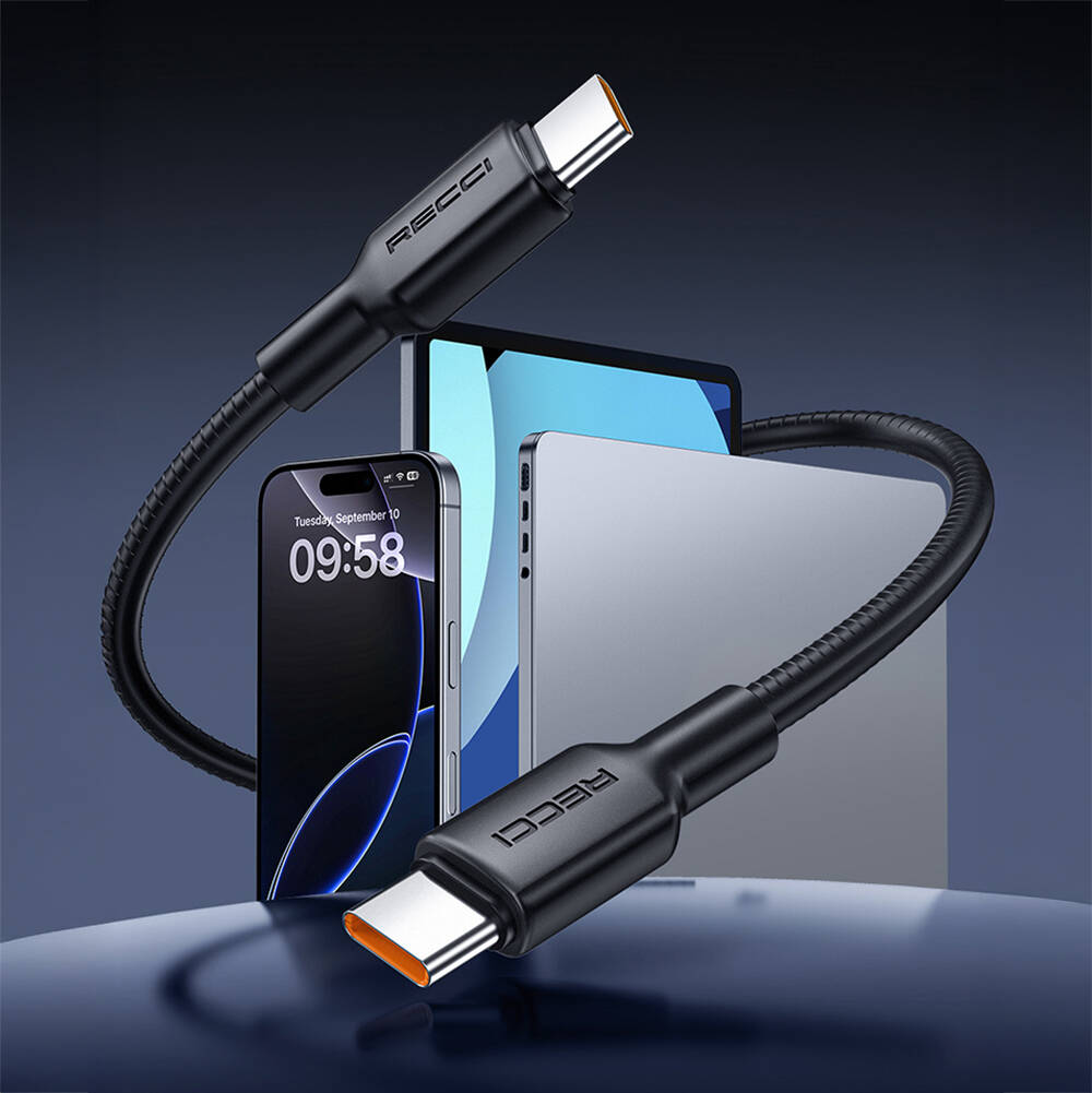 Recci RS46CL Type-C to Lightning PD 30W Hızlı Şarj Özellikli Data ve Şarj Kablosu 1.2M - 5