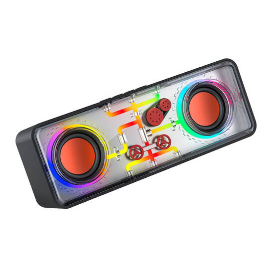 Recci RSK-W38 Space Station Serisi RGB Led Işıklı Bluetooth Hoparlör FM Radio Özellikli - 3