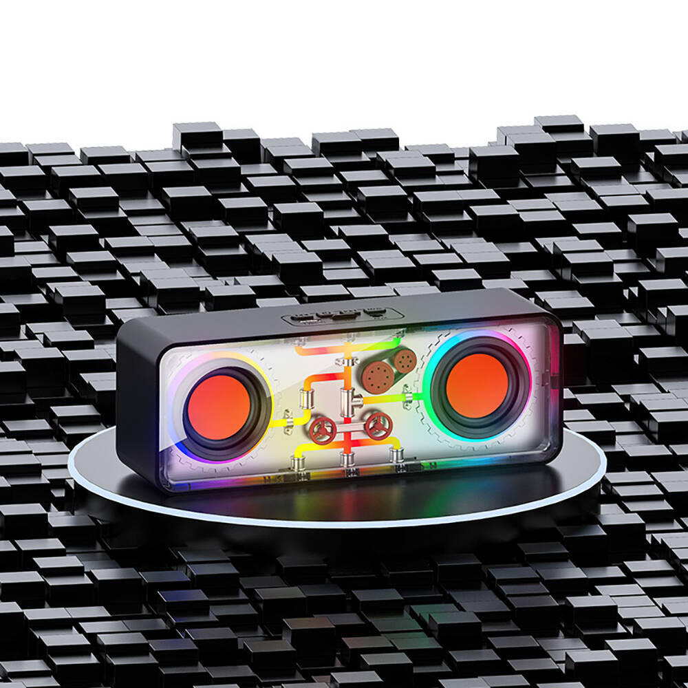 Recci RSK-W38 Space Station Serisi RGB Led Işıklı Bluetooth Hoparlör FM Radio Özellikli - 6
