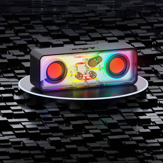 Recci RSK-W38 Space Station Serisi RGB Led Işıklı Bluetooth Hoparlör FM Radio Özellikli - 8