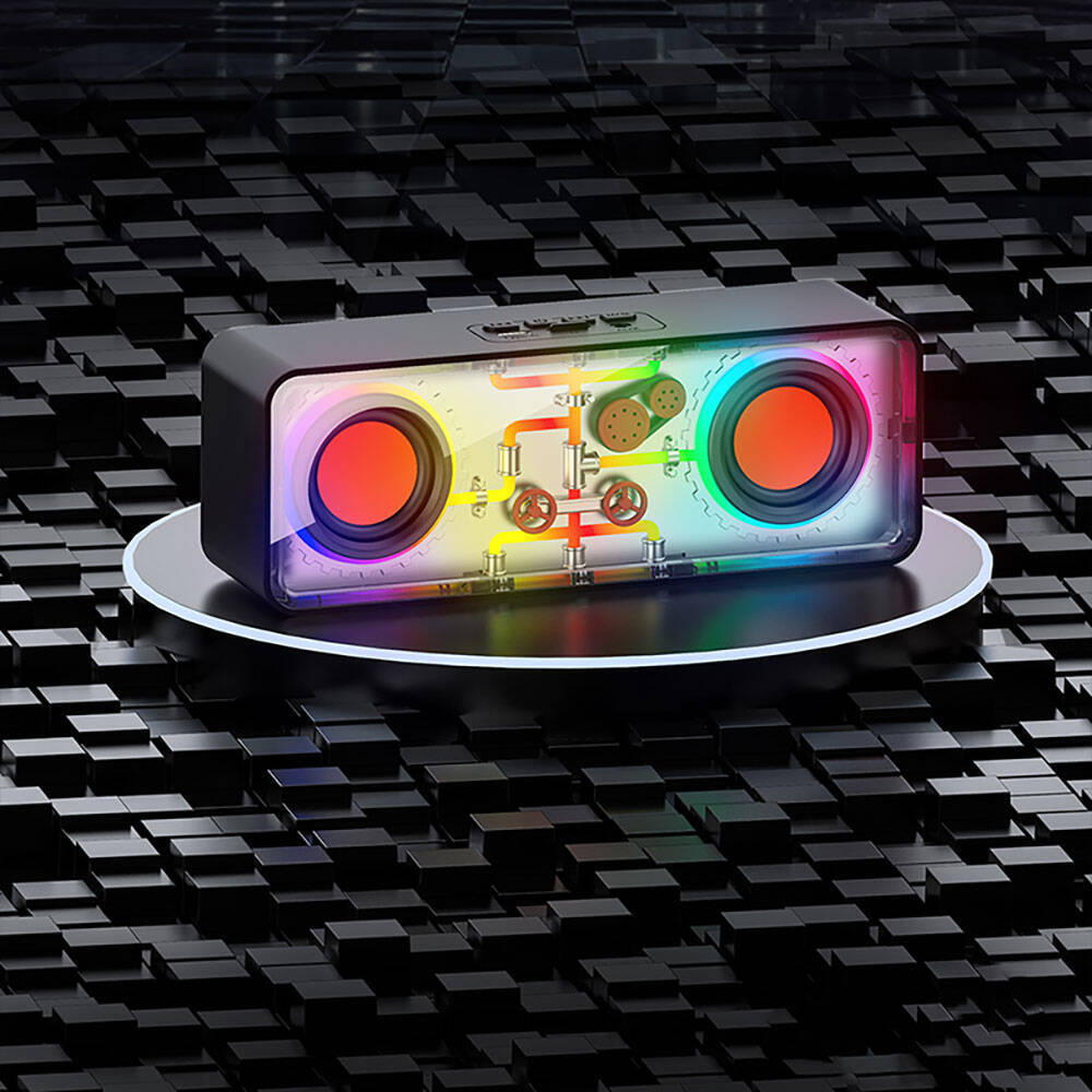 Recci RSK-W38 Space Station Serisi RGB Led Işıklı Bluetooth Hoparlör FM Radio Özellikli - 8