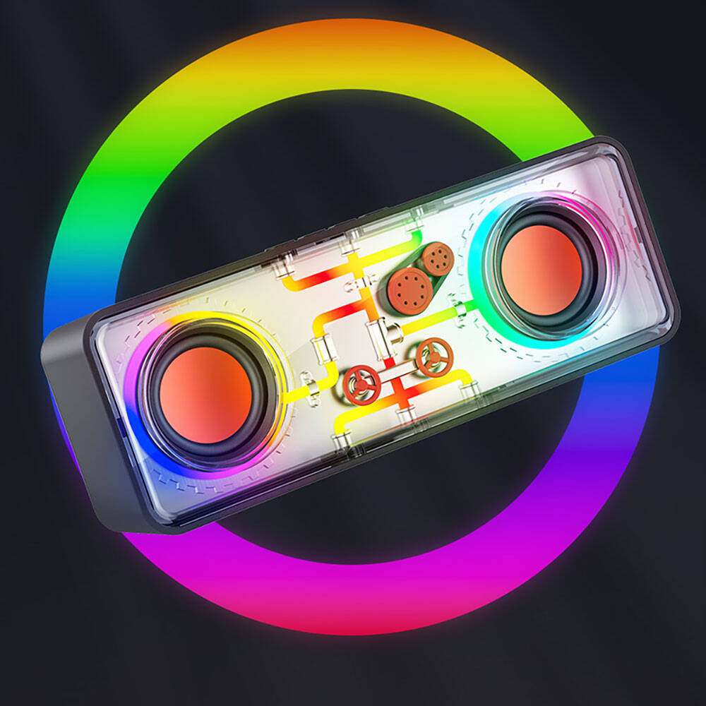 Recci RSK-W38 Space Station Serisi RGB Led Işıklı Bluetooth Hoparlör FM Radio Özellikli - 10
