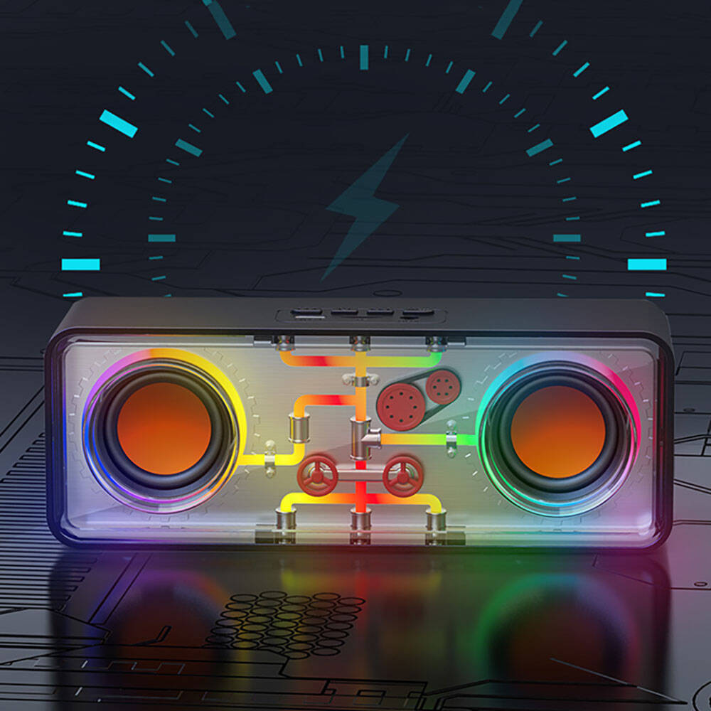 Recci RSK-W38 Space Station Serisi RGB Led Işıklı Bluetooth Hoparlör FM Radio Özellikli - 11