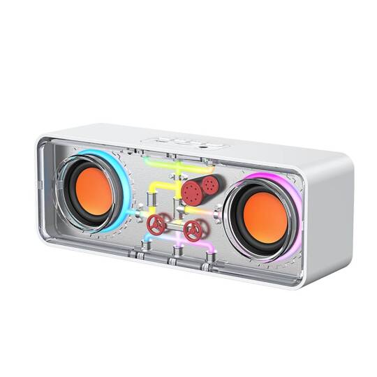 Recci RSK-W38 Space Station Serisi RGB Led Işıklı Bluetooth Hoparlör FM Radio Özellikli