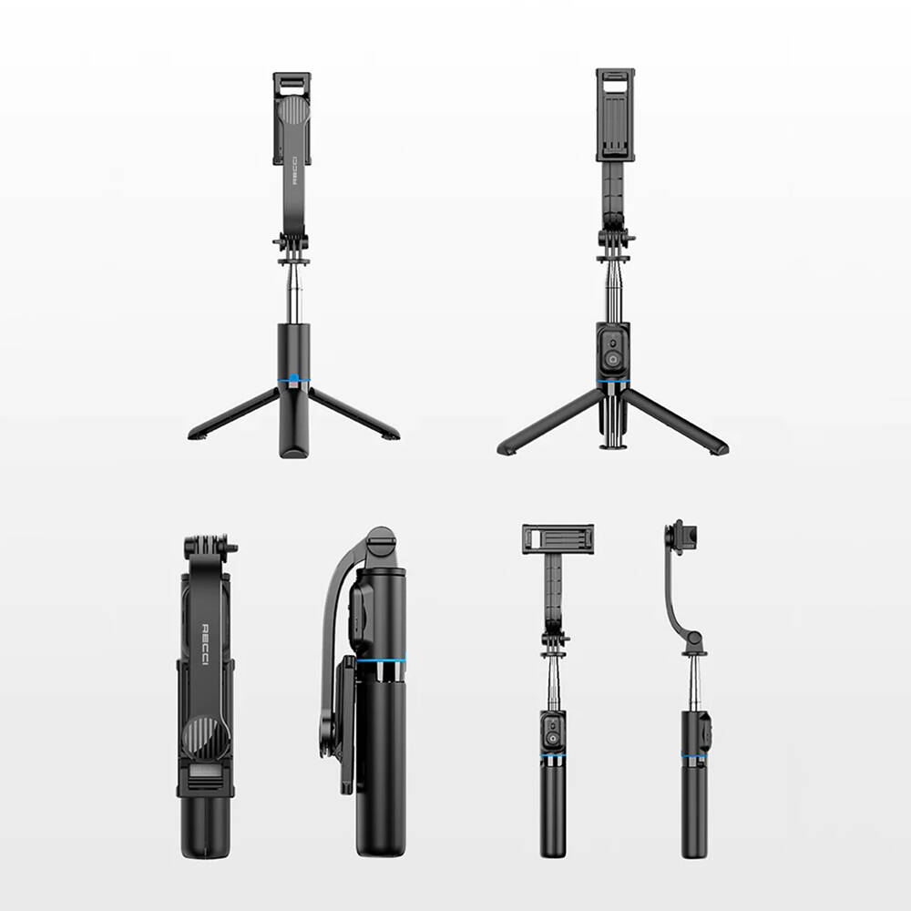 ​Recci RSS-W03 Bluetooth 5.0 Uzaktan Kumandalı Çok Fonksiyonlu Selfie Çubuğu - 13