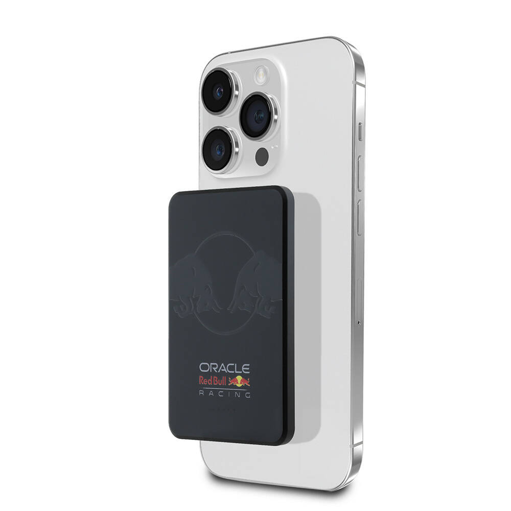 Redbull Orjinal Lisanslı M-safe Şarj Özellikli Dijital LED Göstergeli Çift Boğa Baskılı Powerbank 5000mAh 15W - 2