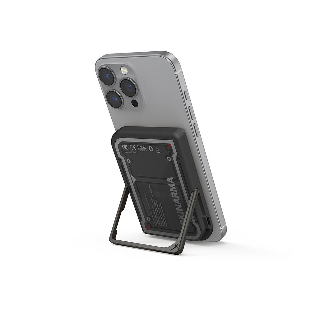 Skinarma Nexus Mecha Kablosuz ve PD Hızlı Şarj Özellikli Metal Standlı Taşınabilir Powerbank 20W 5000mAh - 8
