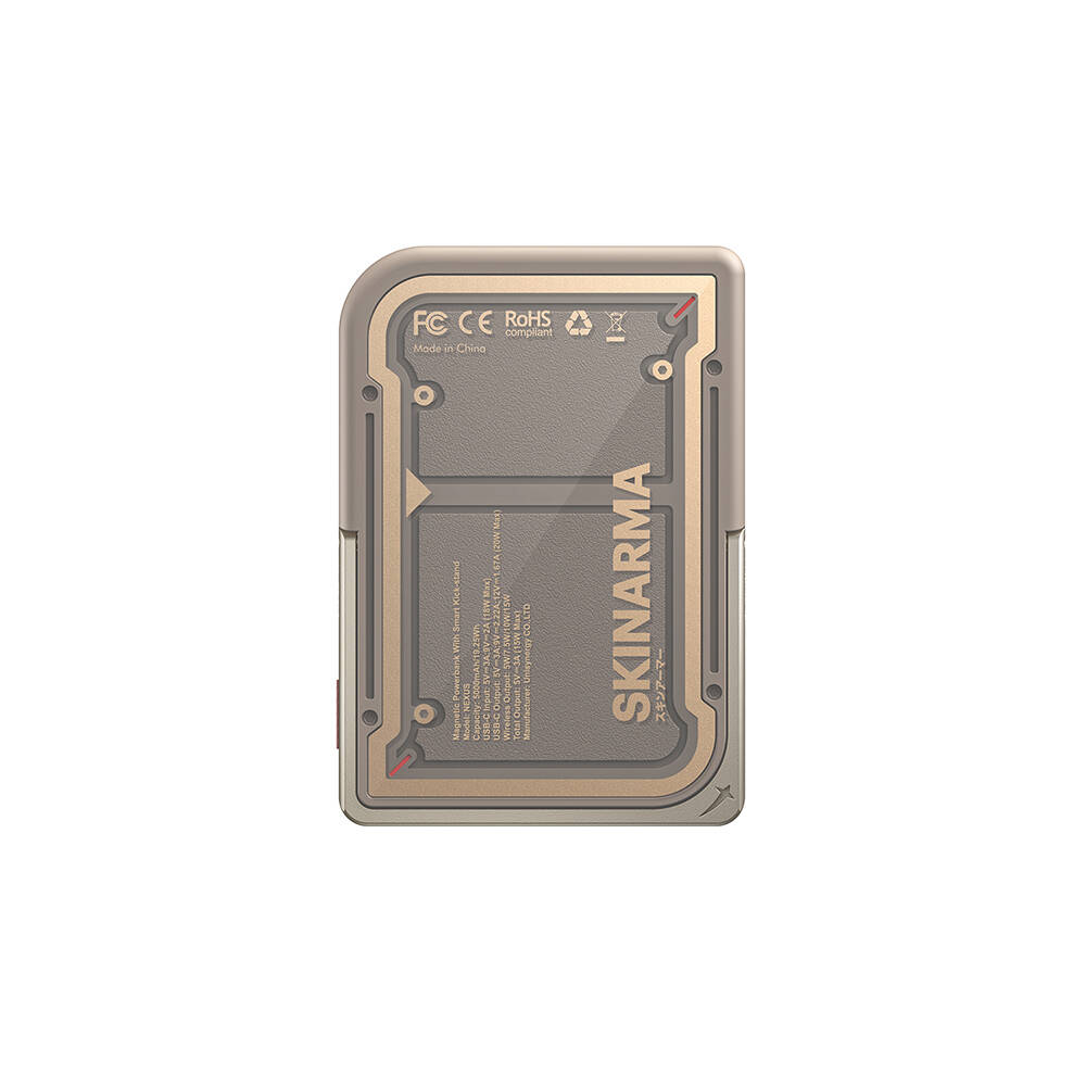 Skinarma Nexus Mecha Kablosuz ve PD Hızlı Şarj Özellikli Metal Standlı Taşınabilir Powerbank 20W 5000mAh - 3