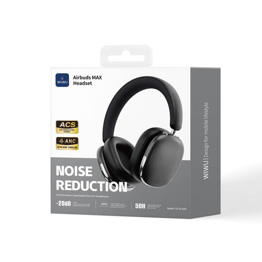 Wiwu Airbuds Max TD-16 ANC Aktif Gürültü Önleyicili Kulak Üstü Bluetooth Kulaklık v6.0 - 14