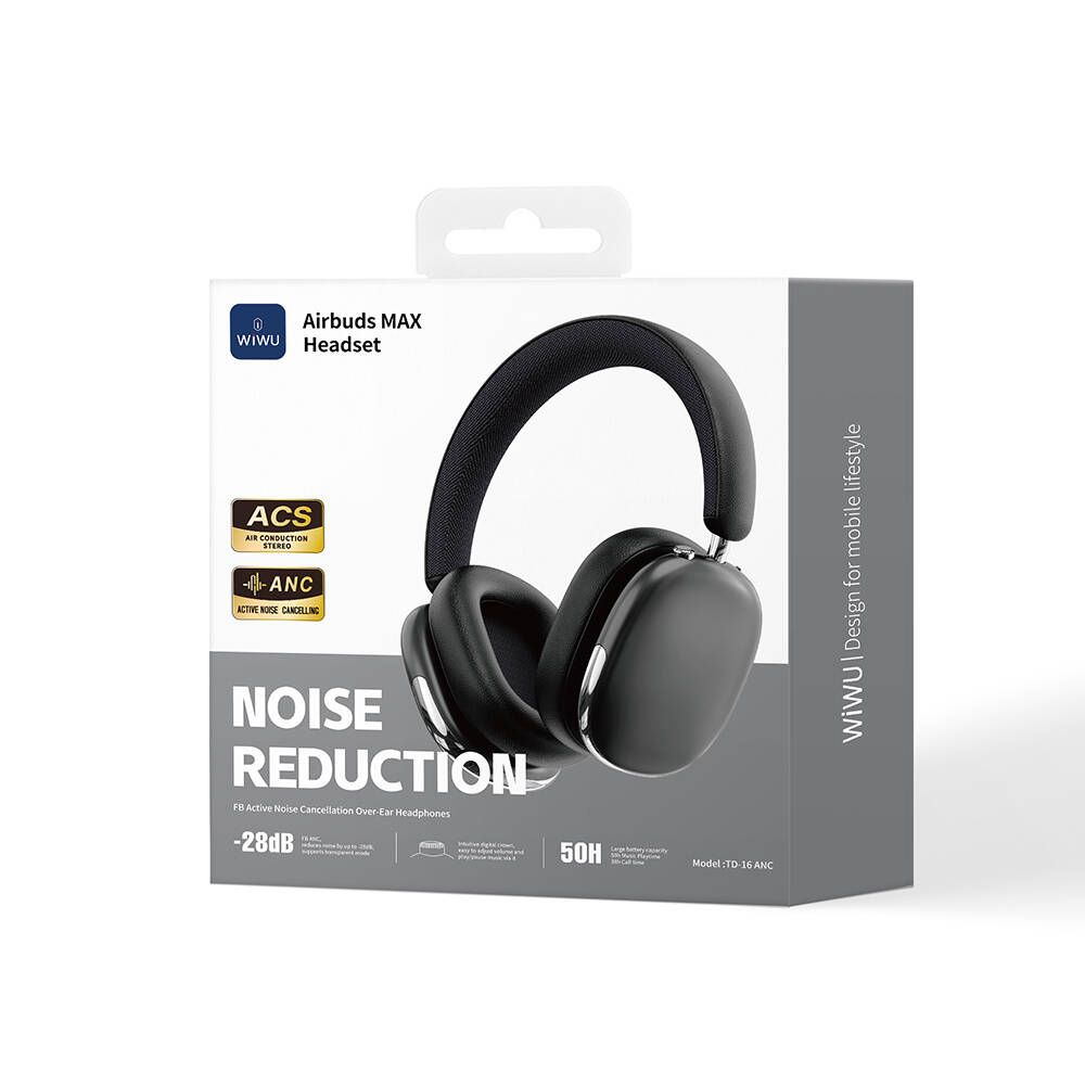 Wiwu Airbuds Max TD-16 ANC Aktif Gürültü Önleyicili Kulak Üstü Bluetooth Kulaklık v6.0 - 14