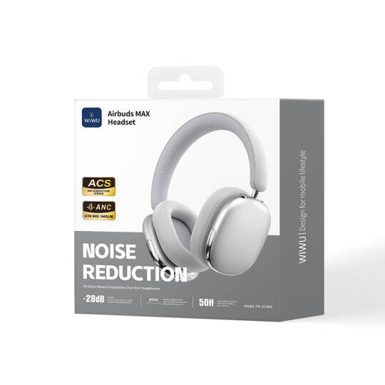 Wiwu Airbuds Max TD-16 ANC Aktif Gürültü Önleyicili Kulak Üstü Bluetooth Kulaklık v6.0 - 15