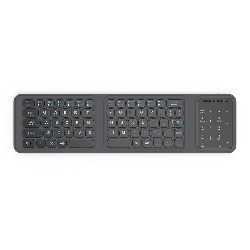 Wiwu FMK-05 iOS Android Windows Uyumlu Katlanabilir Bluetooth Kablosuz Klavye + Masaüstü Telefon Standı - 1