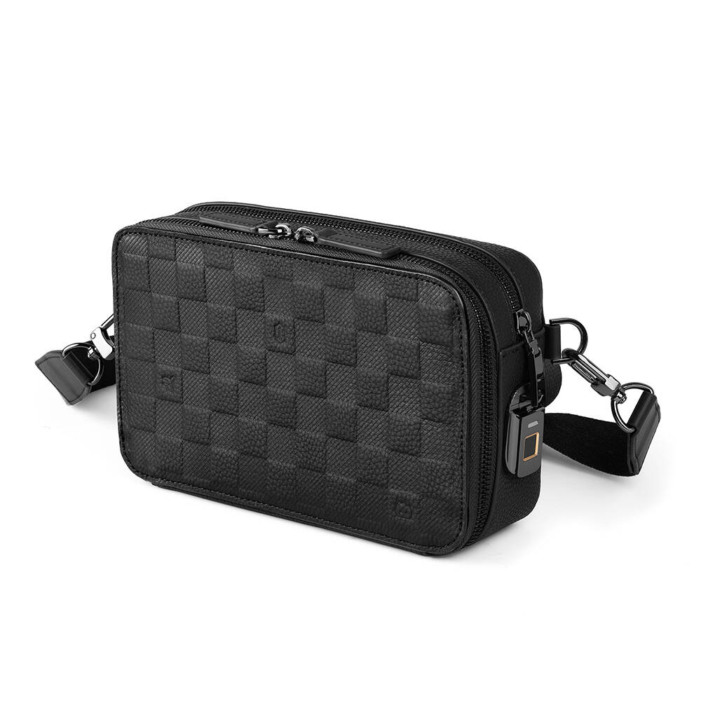 Wiwu Master Genuie Leather Serisi Parmak İzi Kilitli Çok Fonksiyonlu Deri Çapraz Vücut Çantası - 1