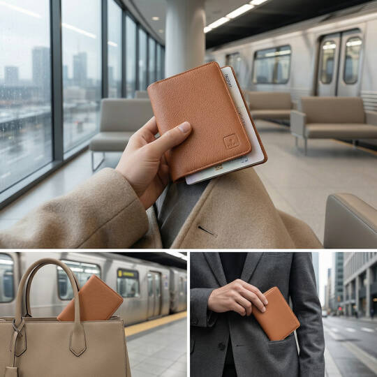 Wiwu Master Passport Wallet Pasaport RFID Özellikli Kart ve Sim Bölmeli PU Deri Cüzdan - 6