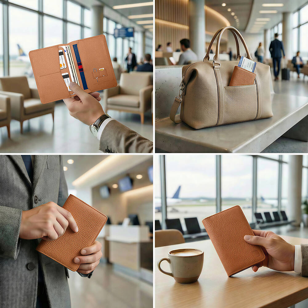 Wiwu Master Passport Wallet Pasaport RFID Özellikli Kart ve Sim Bölmeli PU Deri Cüzdan - 8