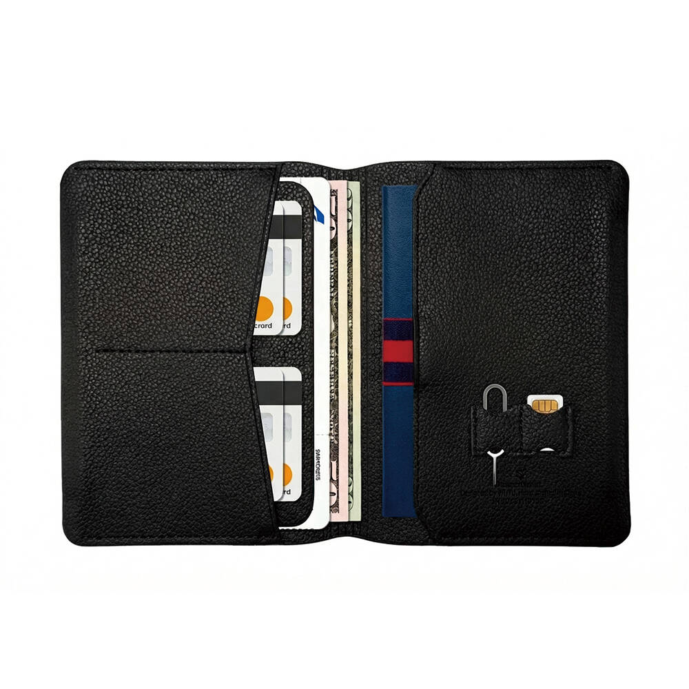 Wiwu Master Passport Wallet Pasaport RFID Özellikli Kart ve Sim Bölmeli PU Deri Cüzdan - 1