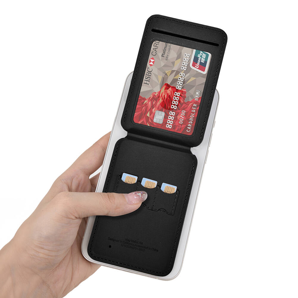 Wiwu MW-005 Magnetik Standlı Kartlık Qi Kablosuz Şarj Uyumlu FindMy Özellikli Mag Wallet - 7