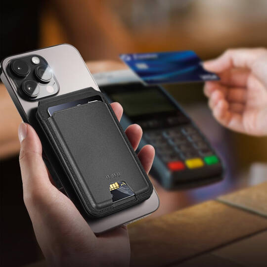 Wiwu MW-005 Magnetik Standlı Kartlık Qi Kablosuz Şarj Uyumlu FindMy Özellikli Mag Wallet - 18