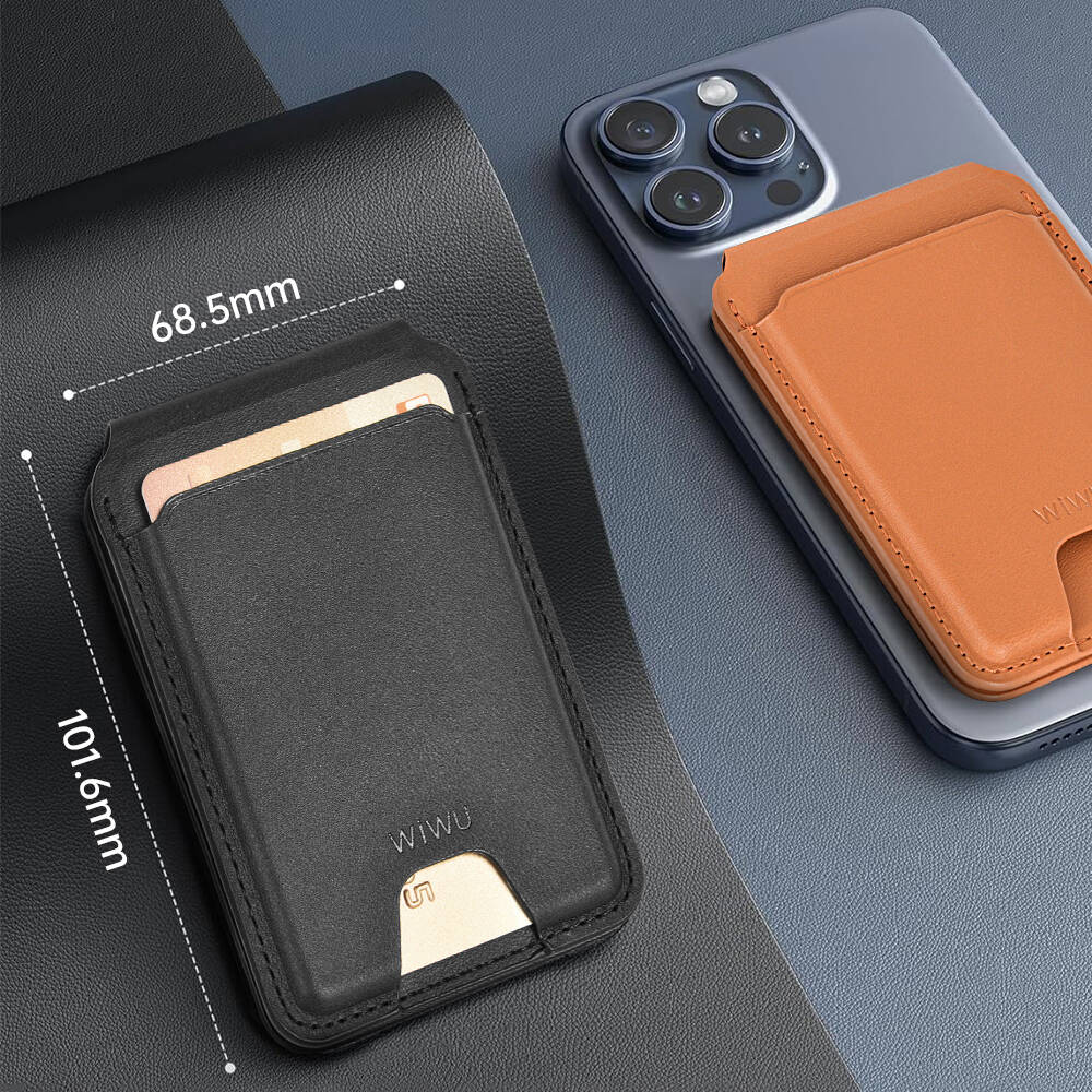 Wiwu MW-005 Magnetik Standlı Kartlık Qi Kablosuz Şarj Uyumlu FindMy Özellikli Mag Wallet - 19