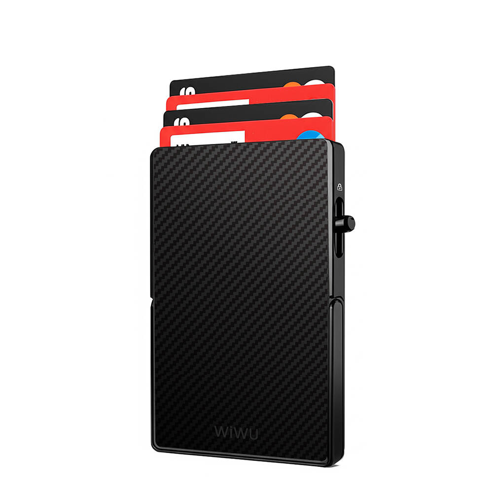 Wiwu MW-007 Warriors Pop-Up Buton Tasarımlı Magnetik Aramid Fiber Metal Standlı Kartlık - 3