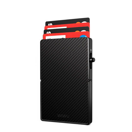 Wiwu MW-007 Warriors Pop-Up Buton Tasarımlı Magnetik Aramid Fiber Metal Standlı Kartlık - 2