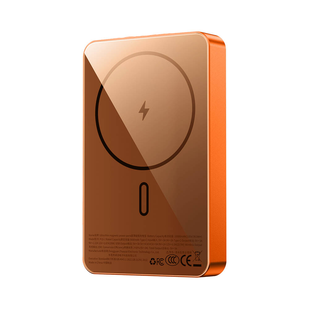 Wiwu P15-1 LED Işık Göstergeli Ultra İnce PD 20W Kablosuz Powerbank 10000mAh 15W - 4