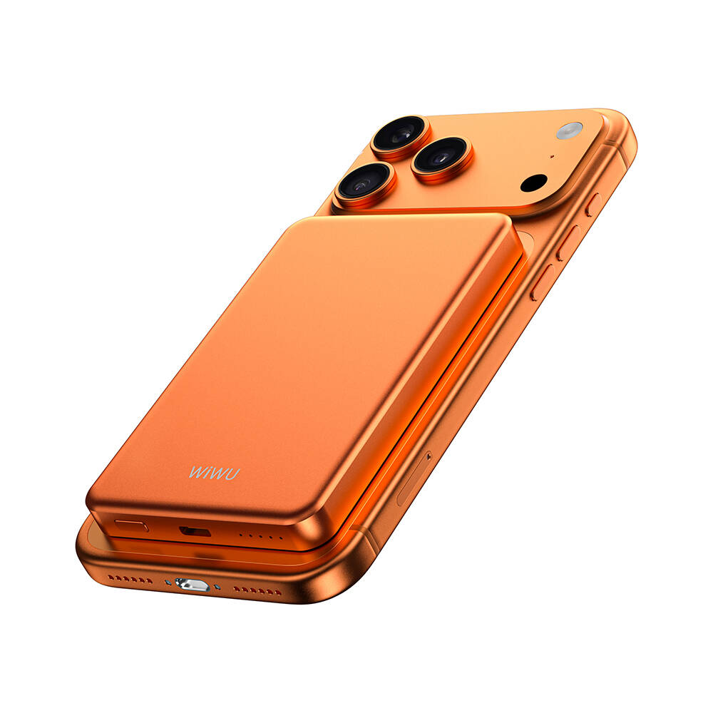 Wiwu P15 LED Işık Göstergeli Ultra İnce PD 20W Kablosuz Powerbank 5000mAh 15W - 13