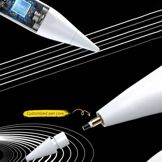 Wiwu Pencil A03 Kablosuz Şarj Özellikli Avuç İçi Reddi (Palm Rejection) ve Eğim Hassasiyeti Özellikli Dokunmatik Kalem - 10