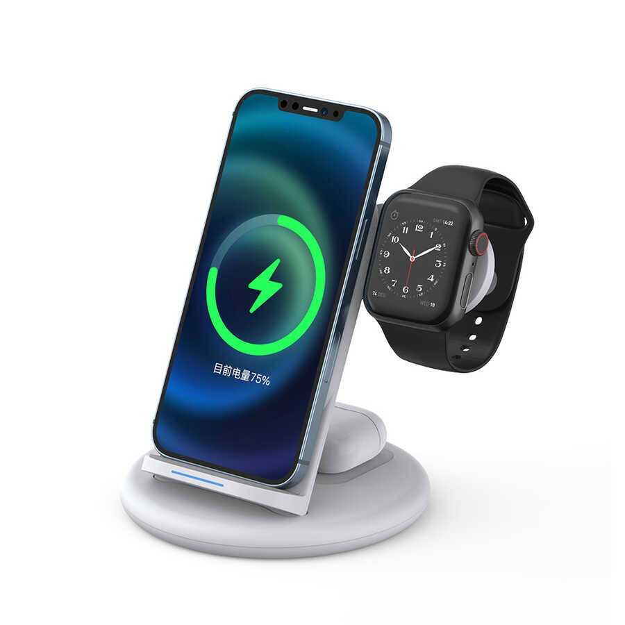 Wiwu Power Air 3 in 1 Kablosuz Şarj Standı - 2