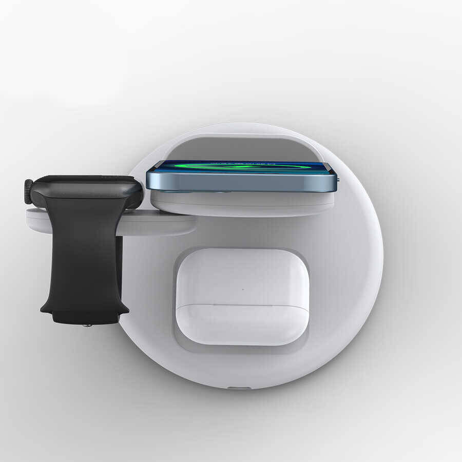 Wiwu Power Air 3 in 1 Kablosuz Şarj Standı - 7